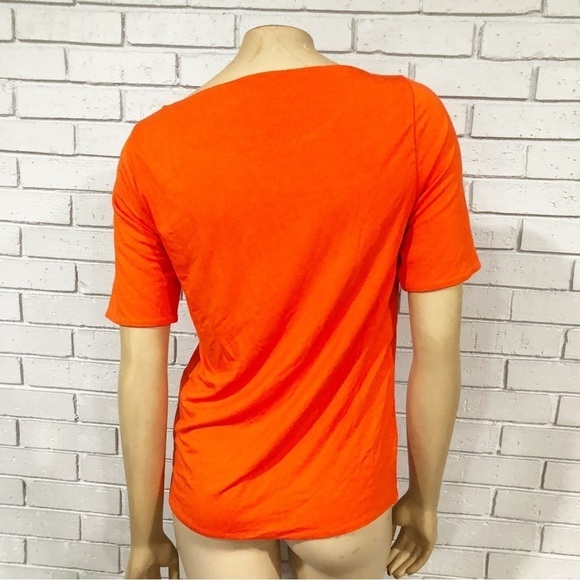 J.Crew Women’s Orange FormKnit elbow-sleeve T-shirt - Picture 5 of 5